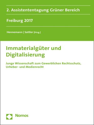 cover image of Immaterialgüter und Digitalisierung